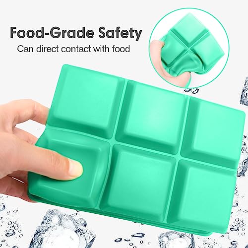 Silicone Ice Cube Trays 3 Pack (3 Count)