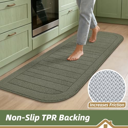 Kitchen Rugs Set of 2 Non Slip Washable 24"x36"+24"x60" (16 Sq Ft)