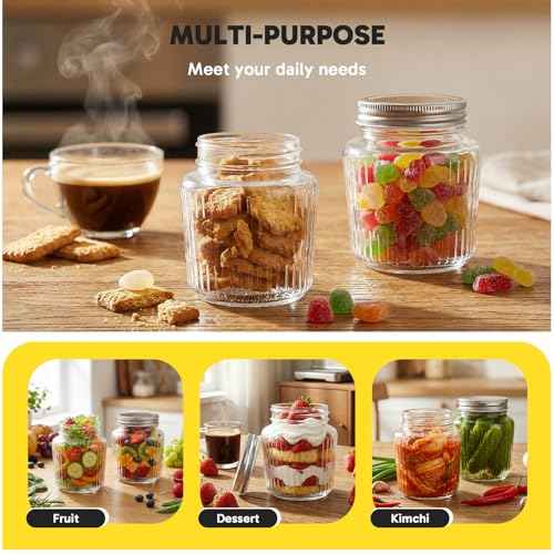 Glass Mason Jars with Lids (10 Count)