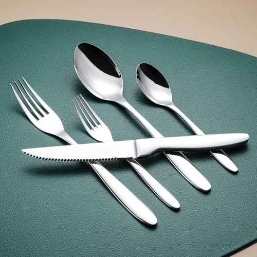 Silverware Set with Steak Knives (20 Count)