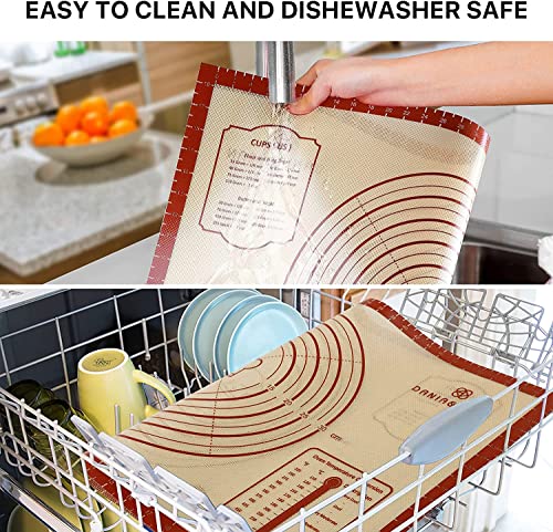2 Pack 26"x16" & 11"x16" Extra Thick Silicone Baking Mat Set (2 Count)