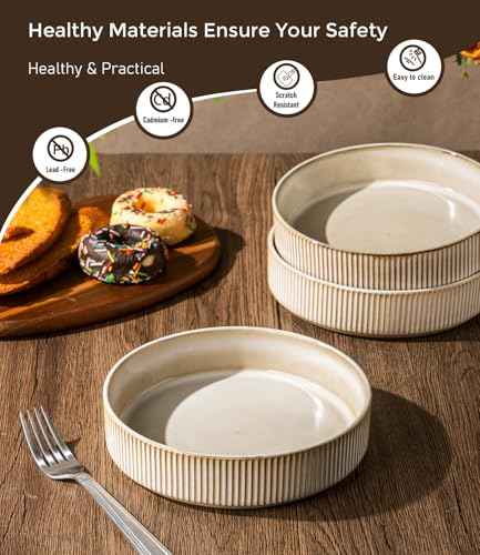 7.5 Inch Pasta Bowls Set of 6 (6 Count)