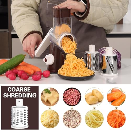 Rotary Cheese Grater Hand Crank Cheese Shredder for Fresh Cheese