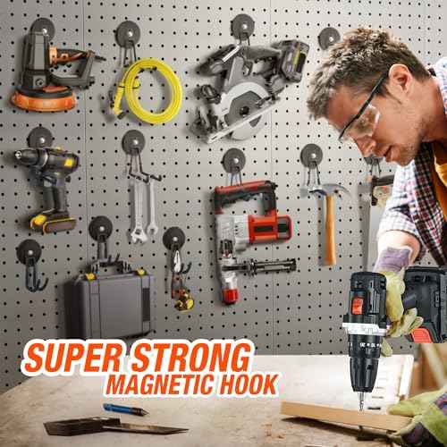 4 Pack Large Strong Magnetic Hooks for Hanging Heavy Duty (4 Count)