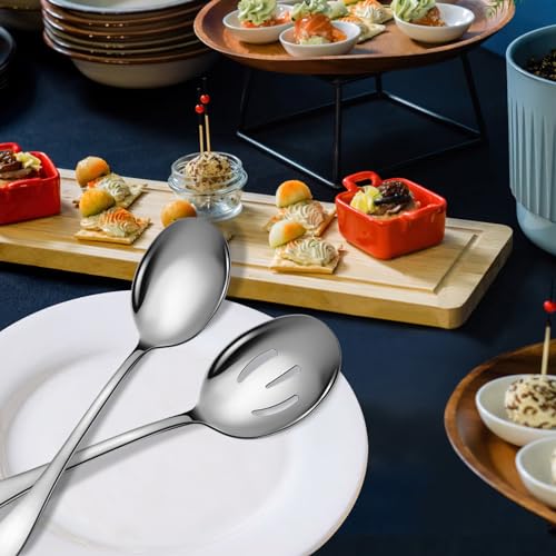 Stainless Steel Serving Spoons Set (8 Count)