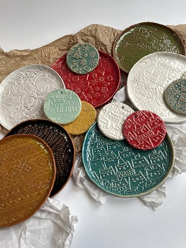 CHRISTMAS FUN 3 Kid Rolling Pin Set. Wooden Laser Cut Embossing Cut Mini Rolling Pins for Embossed Cookies. Gift for Kid