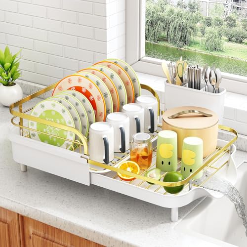 Expandable Dish Drying Rack for Small Kitchen Counter