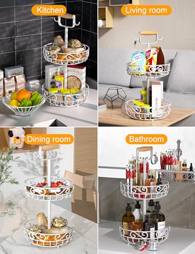 2 Tier 𝐅𝐫𝐮𝐢𝐭 𝐁𝐚𝐬𝐤𝐞𝐭 and Fruit Bowl (2 Count)