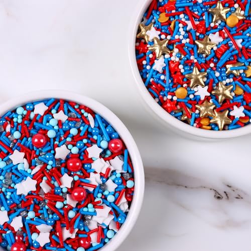 Patriotic Sprinkles for Baking (4.23 Ounce)
