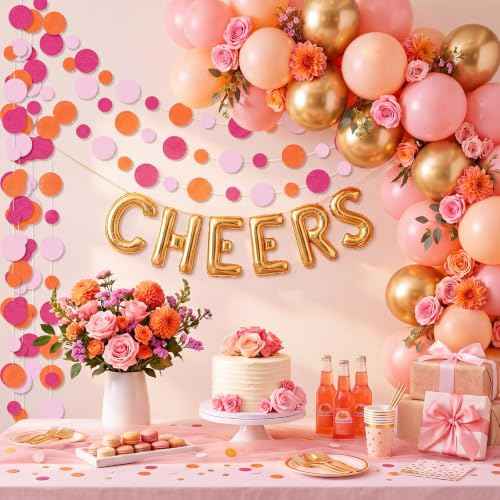 5 Pieces Circle Garland Banner Hanging (5 Foot)