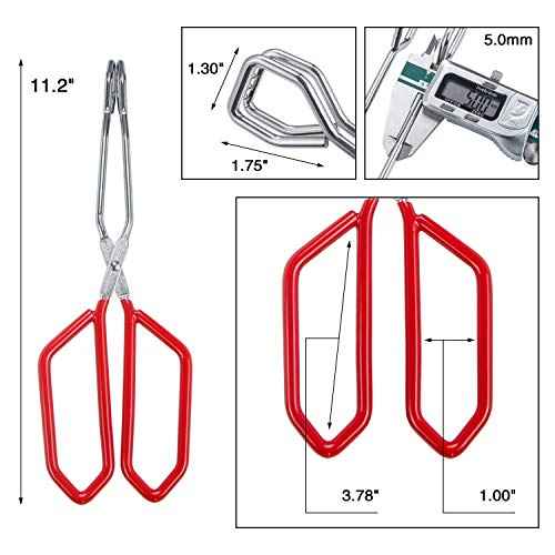 Stainless Steel Scissor Tongs Heavy Duty Cooking Tongs with Soft Handles