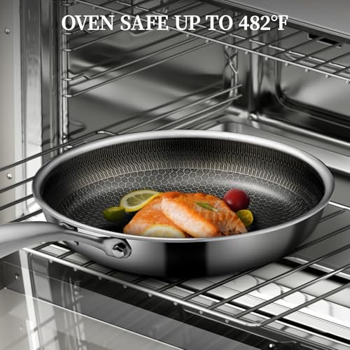8" Stainless Steel Frying Pan with Lid