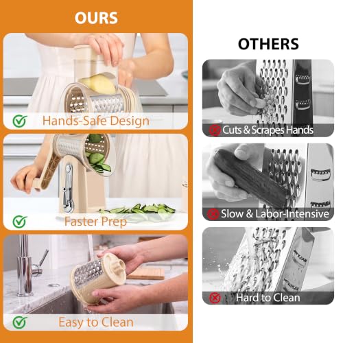 Rotary Cheese Grater 5 Blades