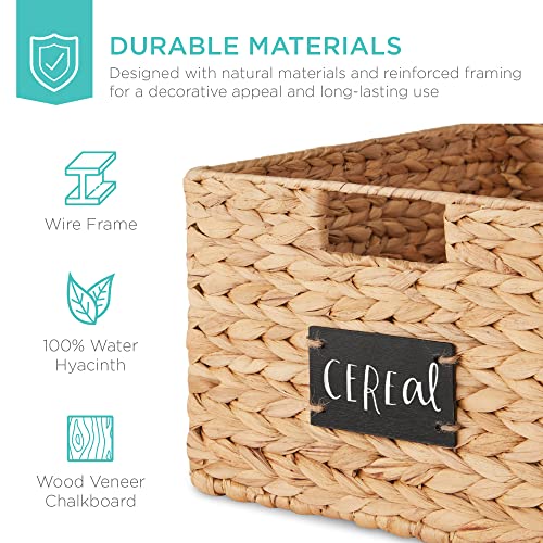Pantry Baskets Set of 2 16x12in Water Hyacinth Storage Baskets (2 Count)