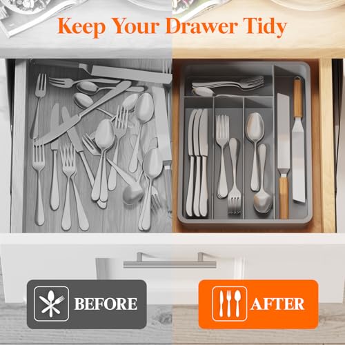 Silverware Drawer Organizer Tray