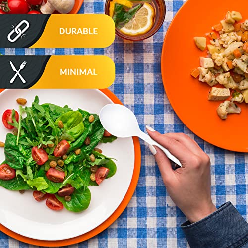 Heavy Weight Disposable Plastic Soup Spoons (200 Count)