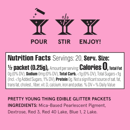 Pretty Young Thing Edible Glitter Packets 3 Pack