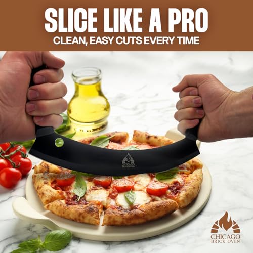 12 Inch Pizza Cutter Rocker Blade with Protective Cover
