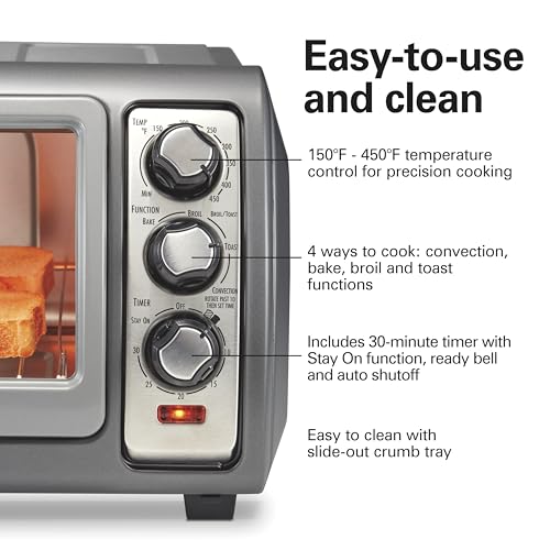 Easy Reach 6 Slice Countertop Convection Toaster Oven