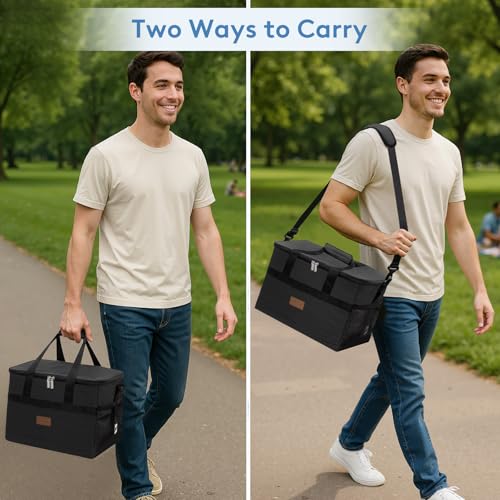 Cooler Bag 50 Cans Collapsible and Insulated Large Lunch Bag Leakproof Soft Cooler Portable for Camping (50 Count)