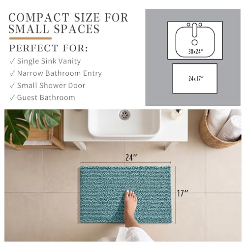 Bathroom Rugs Non Slip Washable 24x17 Inch