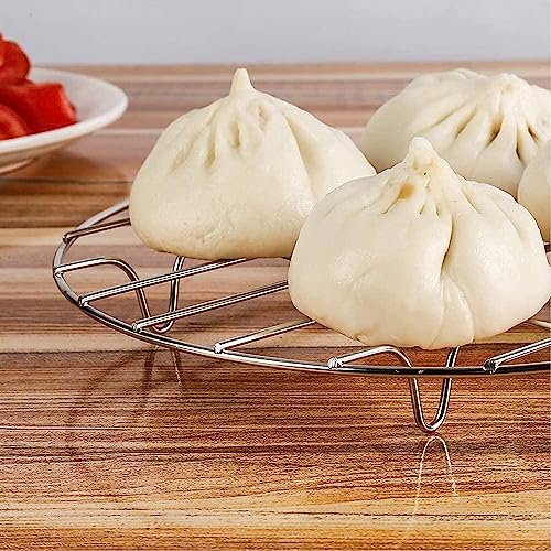 9.8" Round Cooking Rack Versatile Stainless Steel Grid Grill Steamer Rack