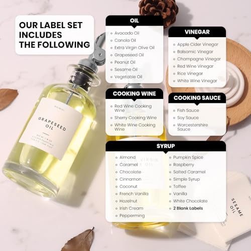 Olive Oil Dispenser Bottle for Kitchen (4 Count)