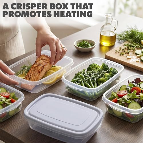 18 Pcs 33 oz Plastic Food Storage Containers with Lids (18 Count)