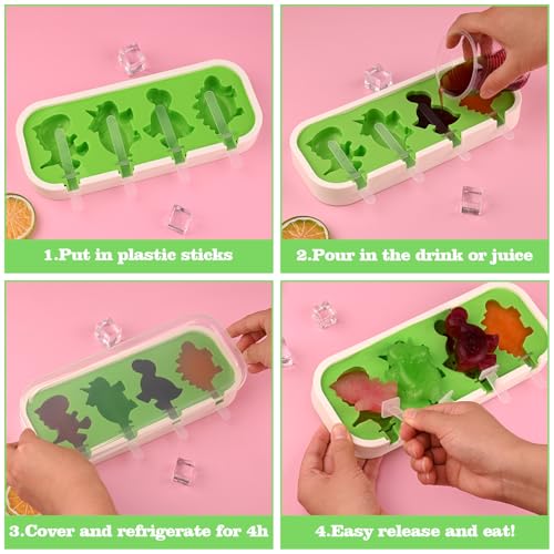 2 Pack Silicone Popsicle Molds