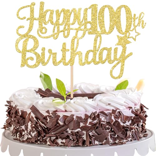 1 PCS Happy 100th Birthday Cake Topper