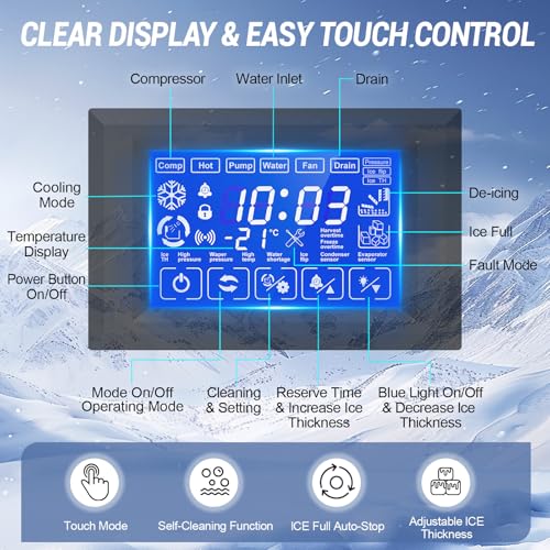 650 lbs High Output Commercial Ice Machine Freestanding Self