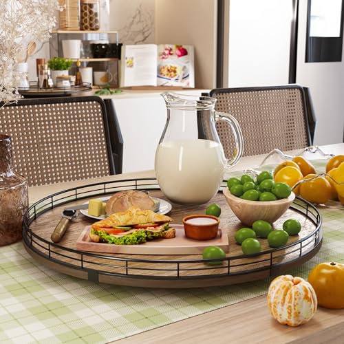 Acacia Wood 18" Lazy Susan Turntable Organizer for Table Top