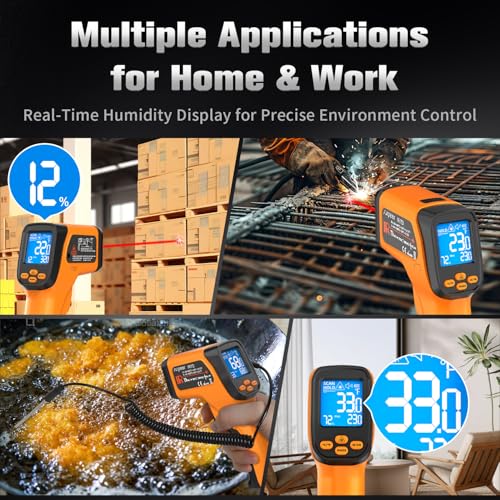 Infrared Thermometer Temperature Gun 1472°F