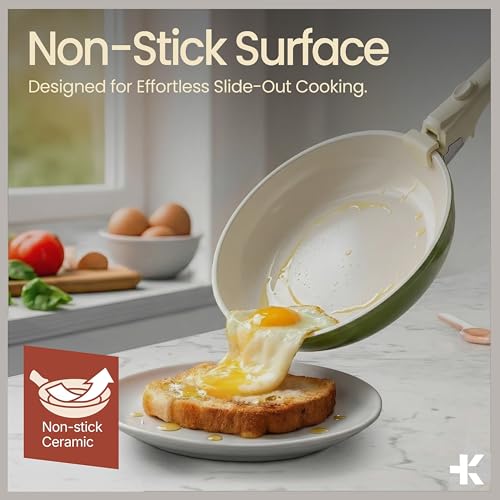 Bakken 17 Piece Ceramic Coated Aluminum Cookware Set (15 Count)