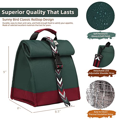 Insulated Lunch Bag Rolltop Lunch Box