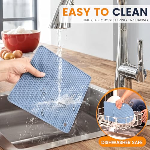 Silicone Trivet Mats 4 Heat Resistant Pot Holders Multipurpose Non