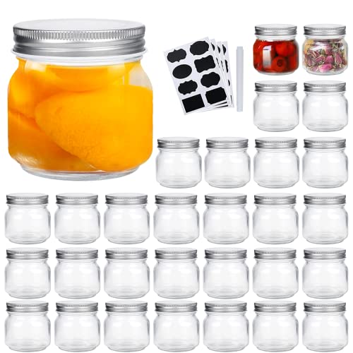 Mason Jars Glass Jars With Lids 8 oz (30 Count)