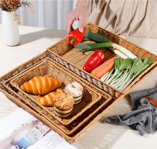 Poly Wicker Bread Basket