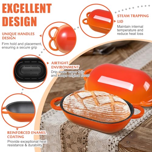 2.5 QT Enameled Cast Iron Sourdough Bread Oven