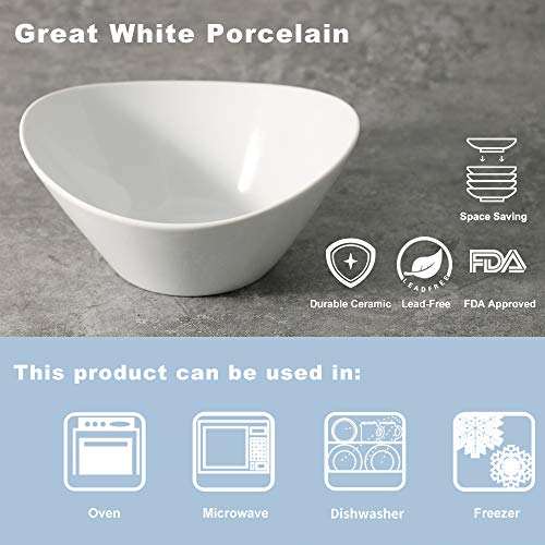 Porcelain Salad Bowls (4 Count)