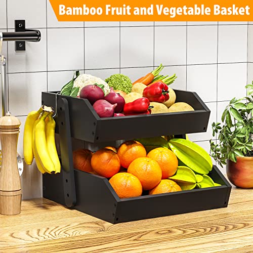 Bamboo Fruit Basket for Kitchen