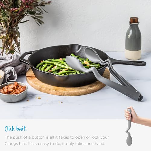 Clongs Lite Nylon Kitchen Cooking Tongs with Click
