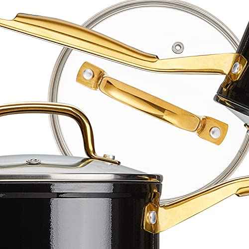 2.5 QT Ceramic Enamel Saucepan with Lid