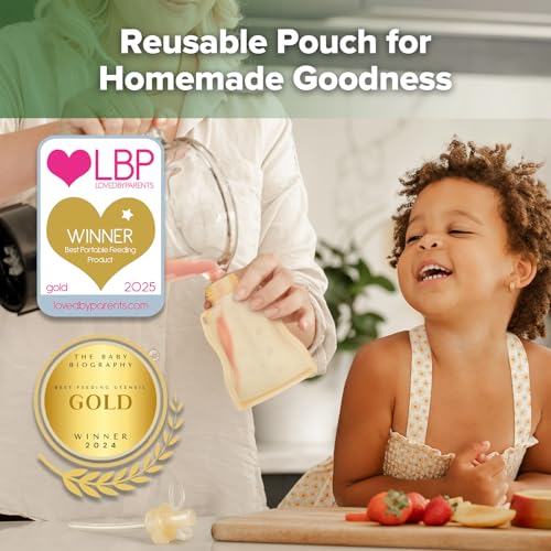 Refillable Silicone Baby Food Pouch (4 Count)