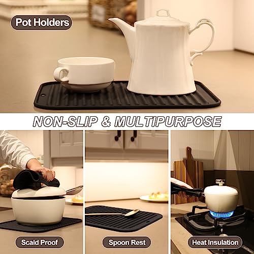4 Pack Square Silicone Trivets (4 Count)