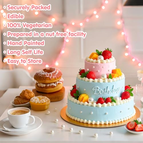 Edible White Pearl Sprinkles for Cake Decorating (4.6 Ounce)