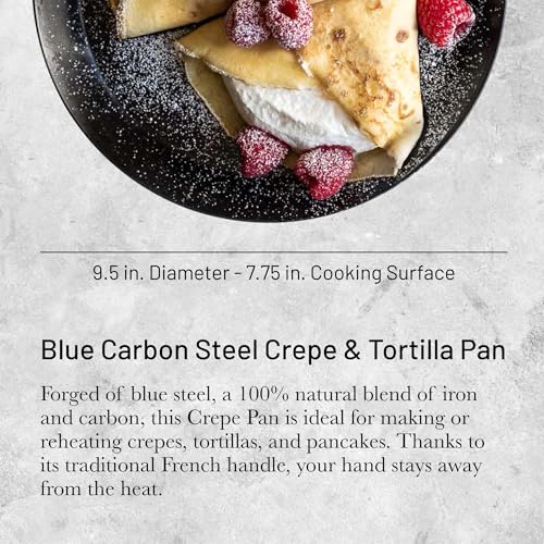Blue Carbon Steel Crepe & Tortilla Pan
