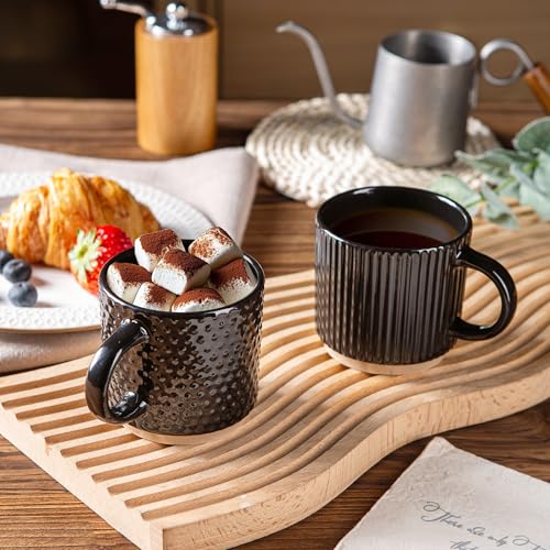 6 OZ Stackable Coffee Mugs Set of 4 (4 Count)