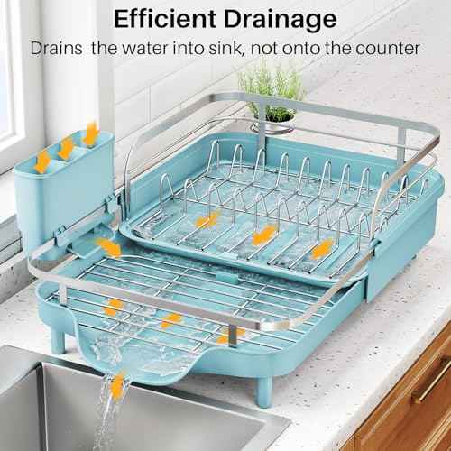 Expandable Dish Drying Rack for Kitchen Counter