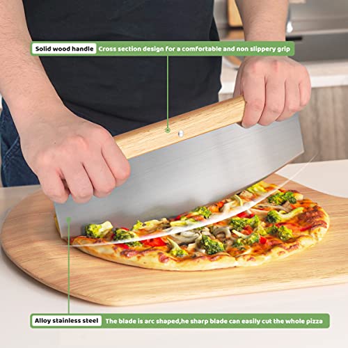 16''Pizza Stone for Oven and Grill with Pizza Peel